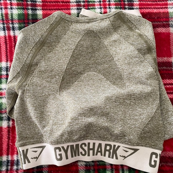 FLEX LONG SLEEVE CROP TOP XS KHAKI/SAND - Picture 6 of 6